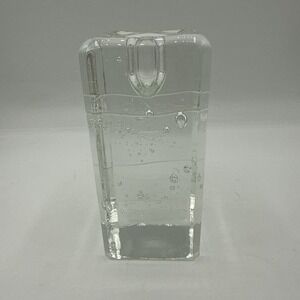 Vintage Iittala Finland Arkipelago Timo Sarpaneva Glass Ice Block Candle 5"